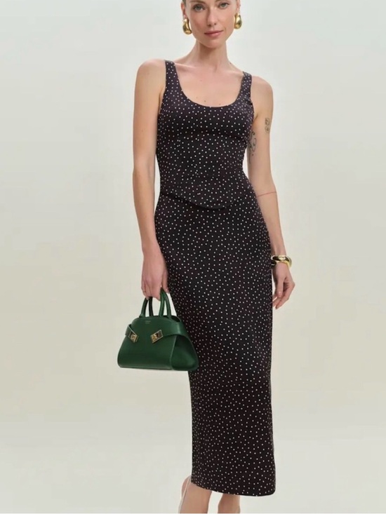 Reformation Dresses & Skirts - Reformation Black Polka Dot Tank Midi Dress